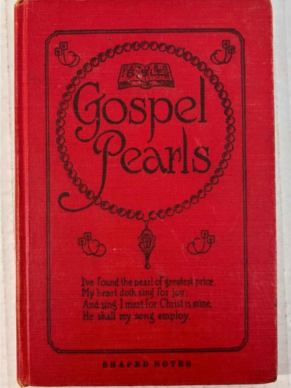 1921 Gospel Pearls Hardback Hymnal Songbook First Edition Will A. Townsend VG HC